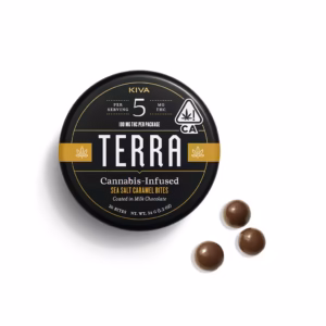 Kiva Terra Sea Salt Caramel Bites – 100mg